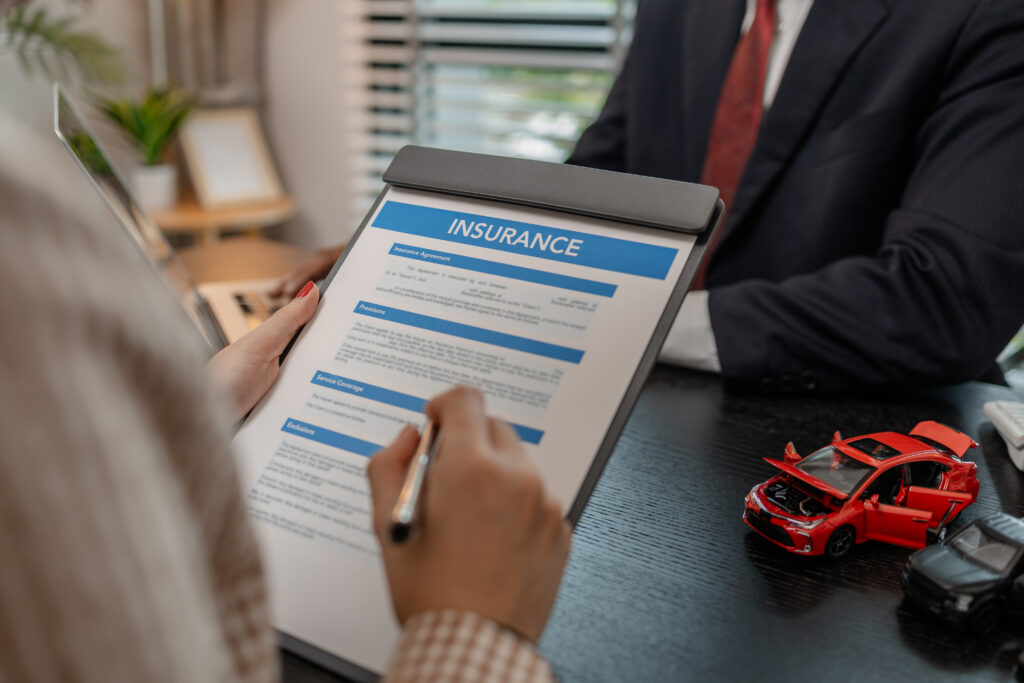 a lawyer explains the details of a car insurance policy